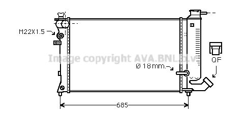 AVA QUALITY COOLING Радиатор, охлаждение двигателя CN2121